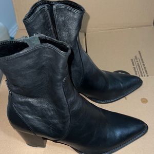 Zara leather booties